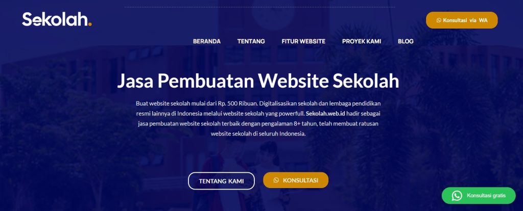 Jasa Websirte Sekolah Terpercaya